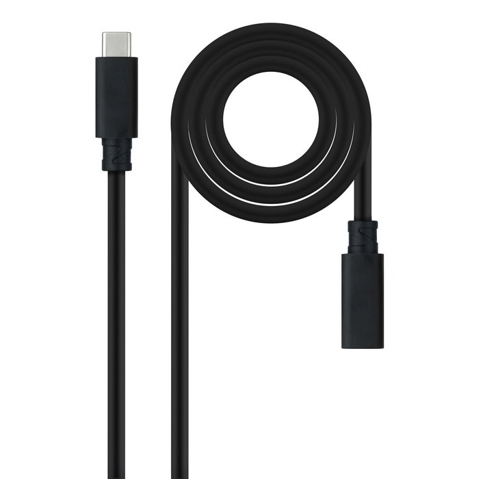 Câble USB NANOCABLE USB 3.2 GEN2x2 100W C/M-H Noir 1,5 m