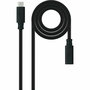 Câble USB NANOCABLE USB 3.2 GEN2x2 100W C/M-H Noir 1,5 m