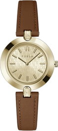 Furla WW00002002L2 - Montre analogique dorée et marron