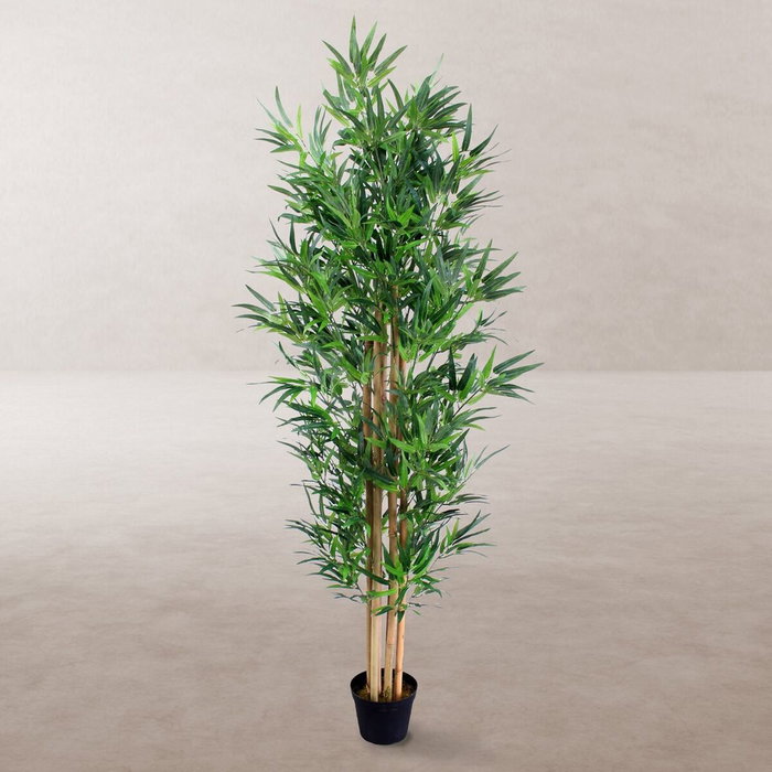 BigBuy Home Plante décorative Ciment Tissu Bambou 210 cm BigBuy Home Plante décorative Ciment Tissu Bambou 210 cm