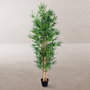 BigBuy Home Plante décorative Ciment Tissu Bambou 210 cm