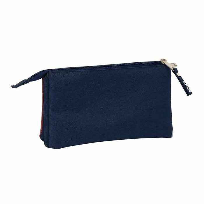 Trousse Fourre-Tout Triple El Pulpo Rouge Blue marine 22 x 12 x 3 cm