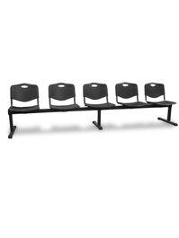 Nowy Styl Banquette de travail en PVC Noir sans bras