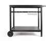 Livoo GS130 Desserte pour plancha extérieure, plateau 85 x 50 cm pour planchas 2, 3 ou 4 brûleurs, métal avec roulettes