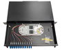 Lanview Panneau de brassage fibre optique 19" 24 ports, équipé de 12 adaptateurs LC duplex monomode, cassette de fusion 24 pigtails incluses (réf. déduite)