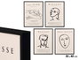 GIFTDECOR Lot de 8 Tableaux Matisse 30x40cm Beige + Negro