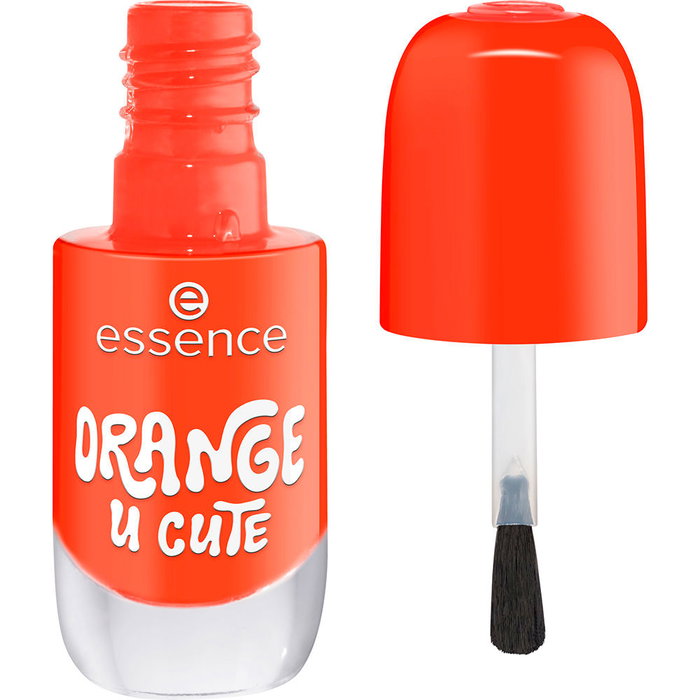 Essence Vernis à Ongles Gel No. 15 - Orange U Cute 8 ml, Vernis Gel Brillant Sans Lampe UV avec Top Coat TOP GLOSS