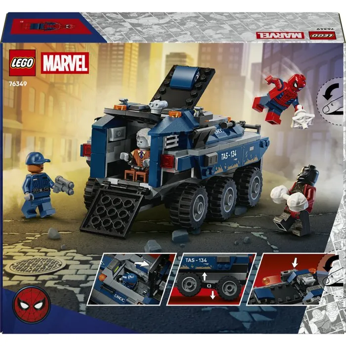 LEGO Marvel 76349 La Poursuite en Prison Mobile de Spider-Man - Jeu de Construction pour Enfants dès 8 Ans