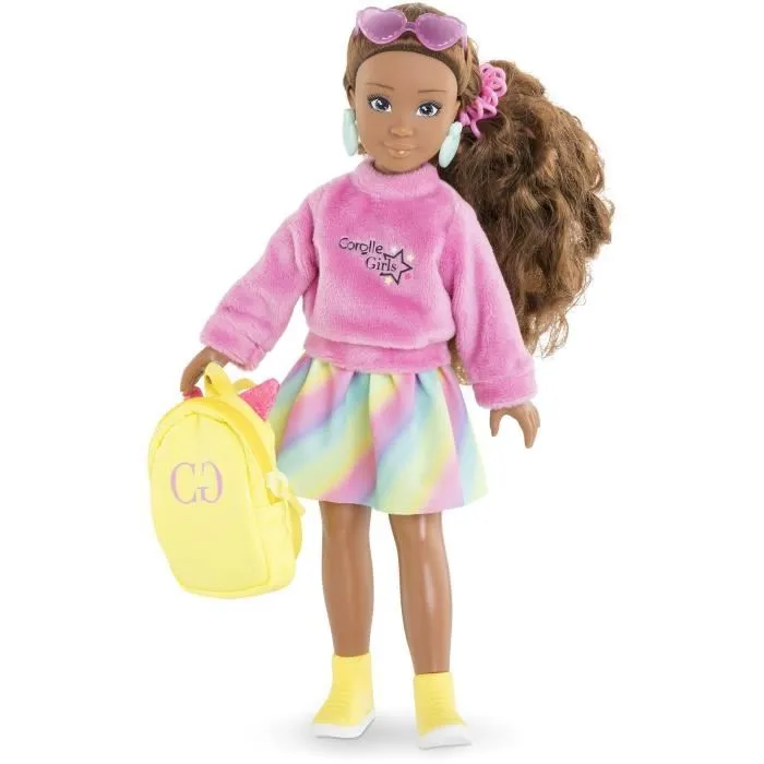 Corolle - Dressing Fluo - Ensemble de 7 Accessoires Mode pour Poupée Mannequin Corolle Girls 28 cm - Vêtements et Accessoires Décontractés
