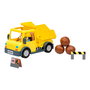 Famosa Camion Benne Bluey et Bingo - Jeu de Construction avec Figurines, Autocollants et Accessoires - Jouet pour Enfants dès 3 Ans
