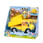 Famosa Camion Benne Bluey et Bingo - Jeu de Construction avec Figurines, Autocollants et Accessoires - Jouet pour Enfants dès 3 Ans