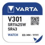 Varta V301 / SR43 Pile Bouton Oxyde d'Argent 1,55 V 82 mAh Ø11,6 x 4,2 mm