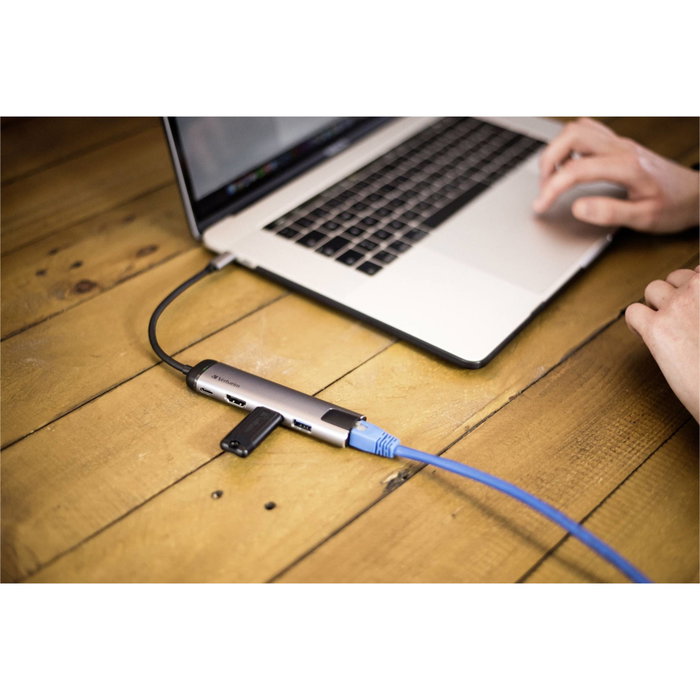 Verbatim Hub USB-C Multiport avec HDMI, USB 3.0 et Gigabit Ethernet
