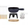La Fonderie Service à fondue MONT JOUX en fonte émaillée, 1,8 L, Bleu