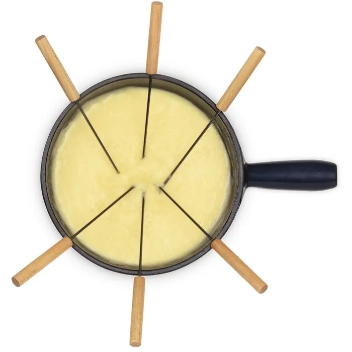 La Fonderie Service à fondue MONT JOUX en fonte émaillée, 1,8 L, Bleu La Fonderie Service à fondue MONT JOUX en fonte émaillée, 1,8 L, Bleu