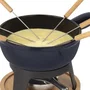 La Fonderie Service à fondue MONT JOUX en fonte émaillée, 1,8 L, Bleu