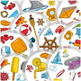 Asmodee Dobble Waterproof - Jeu d'observation et de réflexes imperméable - 30 cartes - 2 à 8 joueurs - Version espagnol et portugais