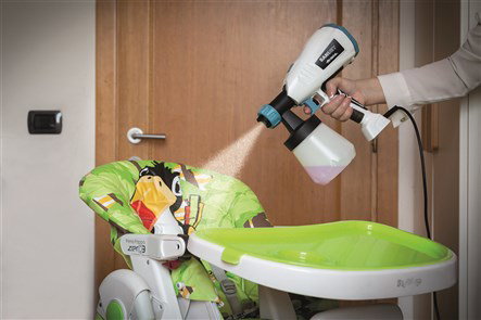 Ariete 4126 Nébulisateur désinfectant hygiénisant SaniJet - Kit avec 10 sachets de solution pour désinfection de surfaces jusqu'à 200 m²