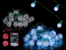 Krist+ Tira LED 6 mètres 30 LEDs Blanc Froid Extérieur 8 Fonctions avec Temporisateur (Set de 12)