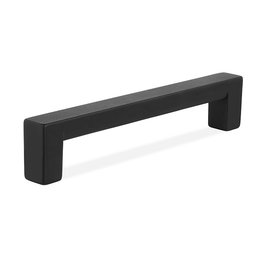 HERRAJES ALK Tirador Zamak Modèle Olano L104 C96 Ral9006 - Poignée de meuble en zamak avec finition noir mat et blanc mat