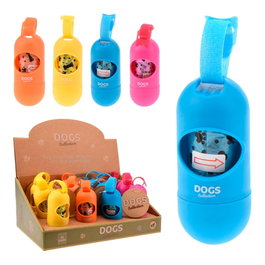 Dogs Collection Porte-sacs + rouleau de 20 sacs hygiéniques couleurs assorties