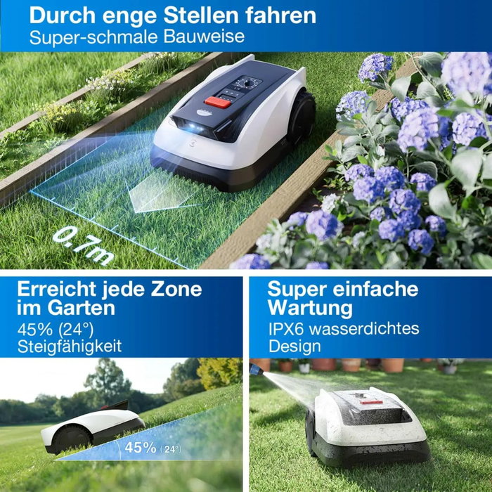 Ecovacs GOAT O800 RTK Robot Tondeuse Noir et Blanc Ecovacs GOAT O800 RTK Robot Tondeuse Noir et Blanc