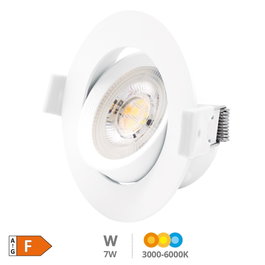 GSC Evolution Anneau orientable rond encastrable LED Gonde 7W Blanc
