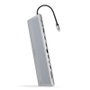 Doking Nanocable USB-C 3.1 Gris avec HDMI, DisplayPort, RJ45 et PD 100W