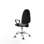 PIQUERAS Y CRESPO Chaise de bureau Algarra, tissu gris, base chromée