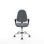 PIQUERAS Y CRESPO Chaise de bureau Algarra, tissu gris, base chromée