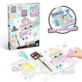 Canal Toys ART 019 Kit de Peinture Fluffy Paint Art Lab - Kit créatif pour peintures 3D avec 6 posters et décorations - À partir de 6 ans