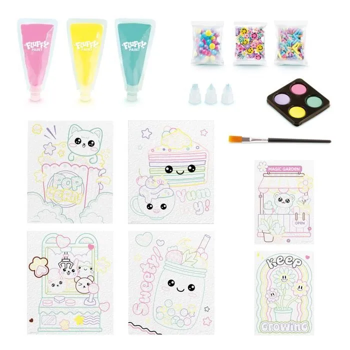 Canal Toys ART 019 Kit de Peinture Fluffy Paint Art Lab - Kit créatif pour peintures 3D avec 6 posters et décorations - À partir de 6 ans Canal Toys ART 019 Kit de Peinture Fluffy Paint Art Lab - Kit créatif pour peintures 3D avec 6 posters et décorations - À partir de 6 ans