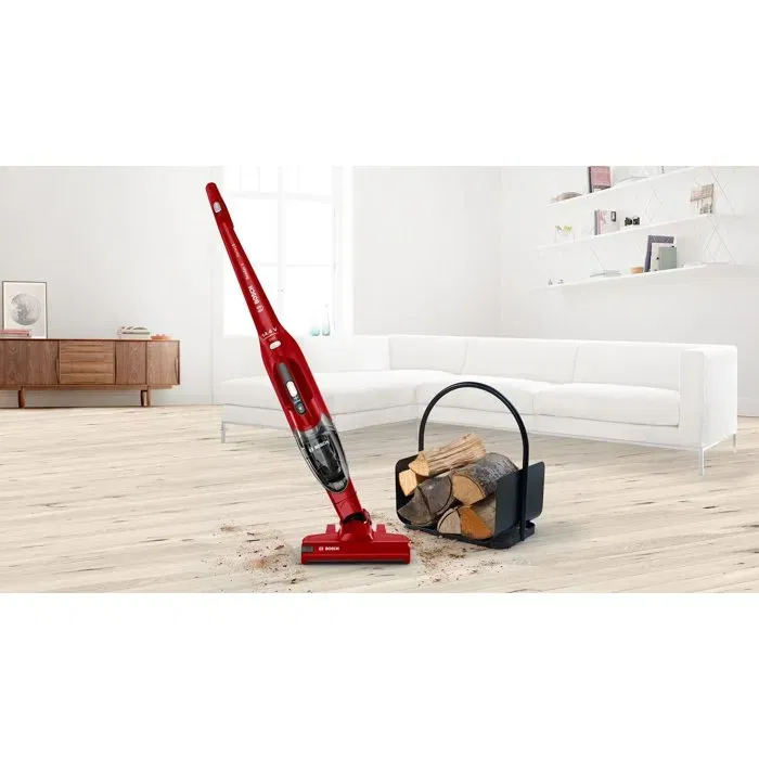 Bosch BBHF214R Aspirateur balai sans fil 2 en 1 rouge avec aspirateur à main détachable, batterie 14.4V (35 min) Bosch BBHF214R Aspirateur balai sans fil 2 en 1 rouge avec aspirateur à main détachable, batterie 14.4V (35 min)