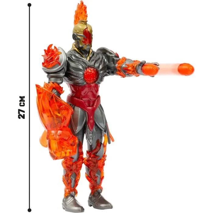 Gormiti Figurine articulée Gormiti Fireon avec attaque lumineuse, 27 cm, personnage Feu de la série TV, à partir de 4 ans - Réf. GRV073