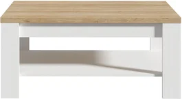 Table basse Rectangle BOHOL Blanc et Chêne
