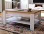 Table basse Rectangle BOHOL Blanc et Chêne