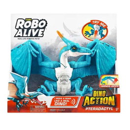Zuru Robo Alive Dino Action - Figure Dinosaure Pterodactyle Robotisée avec Sons, 43x18x8cm, Fonctionne sur Piles LR44 (Incluses)