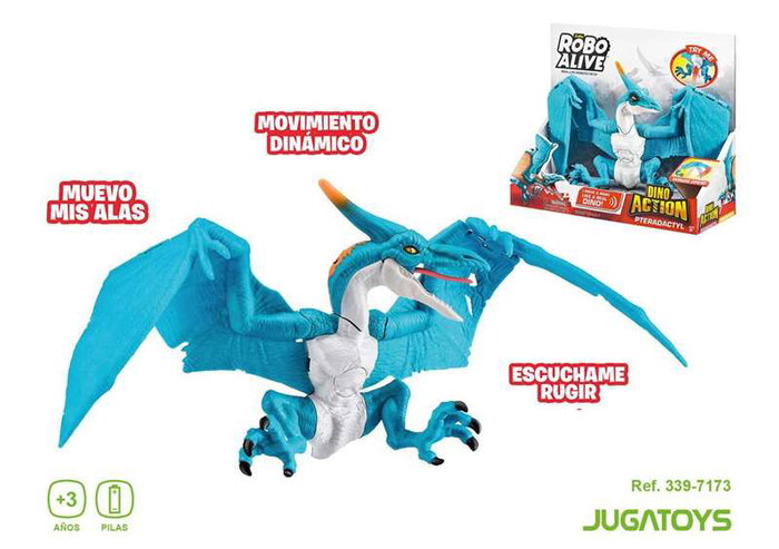 Zuru Robo Alive Dino Action - Figure Dinosaure Pterodactyle Robotisée avec Sons, 43x18x8cm, Fonctionne sur Piles LR44 (Incluses) Zuru Robo Alive Dino Action - Figure Dinosaure Pterodactyle Robotisée avec Sons, 43x18x8cm, Fonctionne sur Piles LR44 (Incluses)