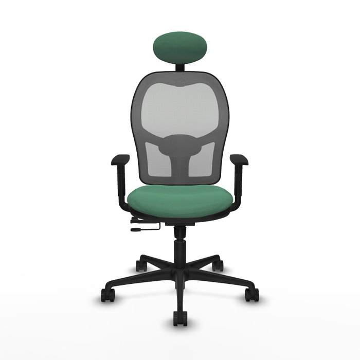 Piqueras y Crespo Chaise de Bureau Jorquera avec Appui-tête Vert émeraude et Gris