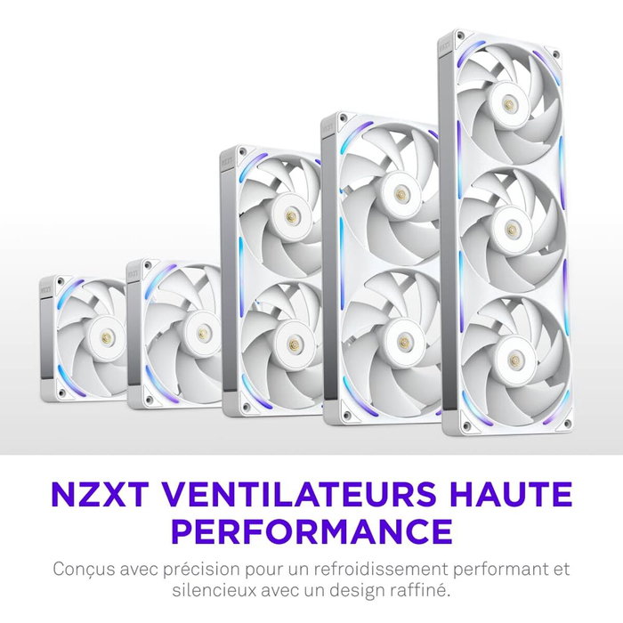 NZXT F140X RGB Blanc - Ventilateur PC 140 mm