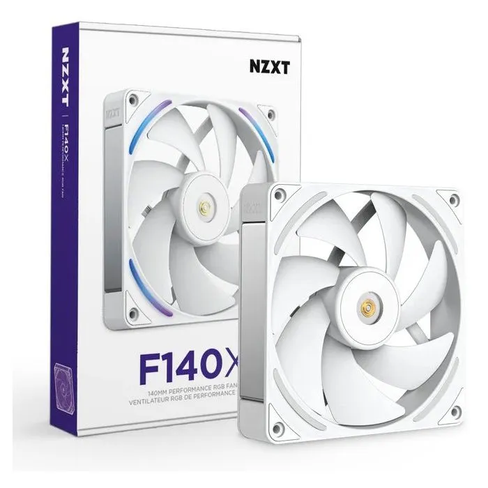 NZXT F140X RGB (RF-U14PN-W1) Ventilateur PC 140 mm - Blanc