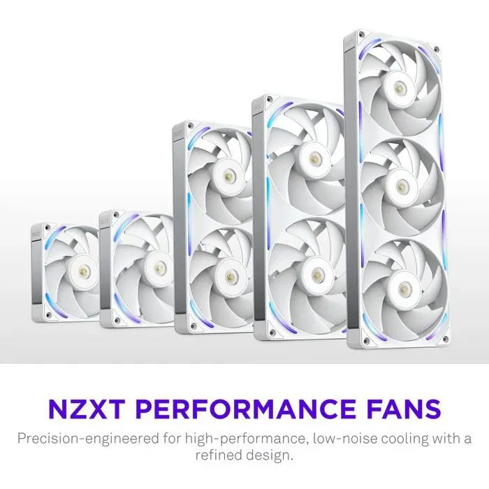 NZXT F140X RGB (RF-U14PN-W1) Ventilateur PC 140 mm - Blanc