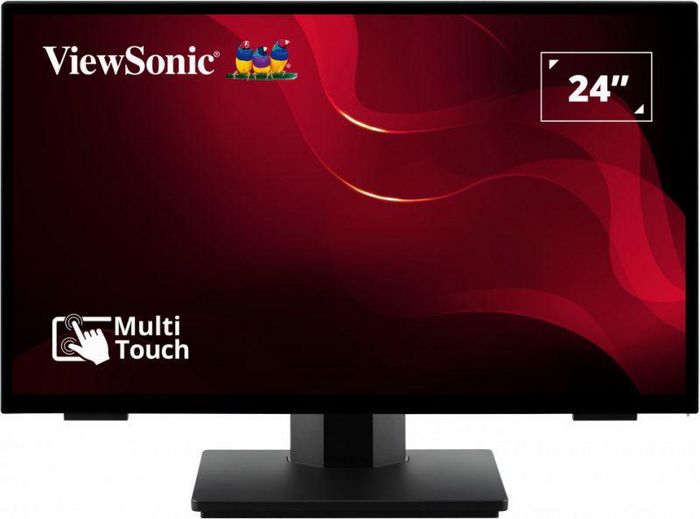 ViewSonic TD2465 Écran tactile PCAP 24" Full HD (1920x1080) 10 points - Compatible doigts mouillés, gants, stylet - 7 ms, 250 nits, HDMI, DisplayPort, Noir