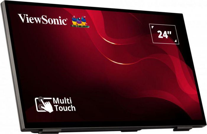 ViewSonic TD2465 Écran tactile PCAP 24" Full HD (1920x1080) 10 points - Compatible doigts mouillés, gants, stylet - 7 ms, 250 nits, HDMI, DisplayPort, Noir