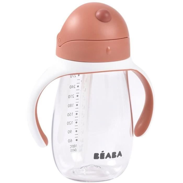 Béaba Verre d'Apprentissage avec paille 300 ml Terracota Béaba Verre d'Apprentissage avec paille 300 ml Terracota