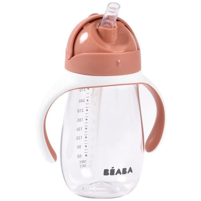 Béaba Verre d'Apprentissage avec paille 300 ml Terracota Béaba Verre d'Apprentissage avec paille 300 ml Terracota