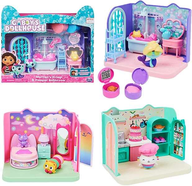 Spin Master Gabby's Dollhouse - Chambre Deluxe Maison de Poupées avec Figurine et Accessoires, 19.05x25.72x8.57 cm, Jouet en Plastique