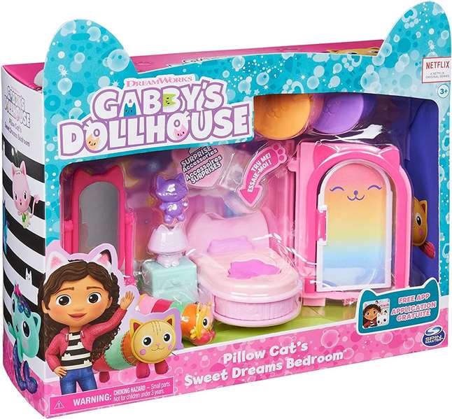 Spin Master Gabby's Dollhouse - Chambre Deluxe Maison de Poupées avec Figurine et Accessoires, 19.05x25.72x8.57 cm, Jouet en Plastique