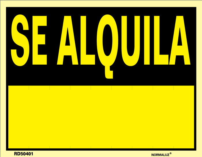 Signalisation luminescente SE ALQUILA 35x45 cm Signalisation luminescente SE ALQUILA 35x45 cm