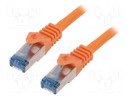 LOGILINK Cordon de raccordement Cat 6a S/FTP RJ45 1,5m orange